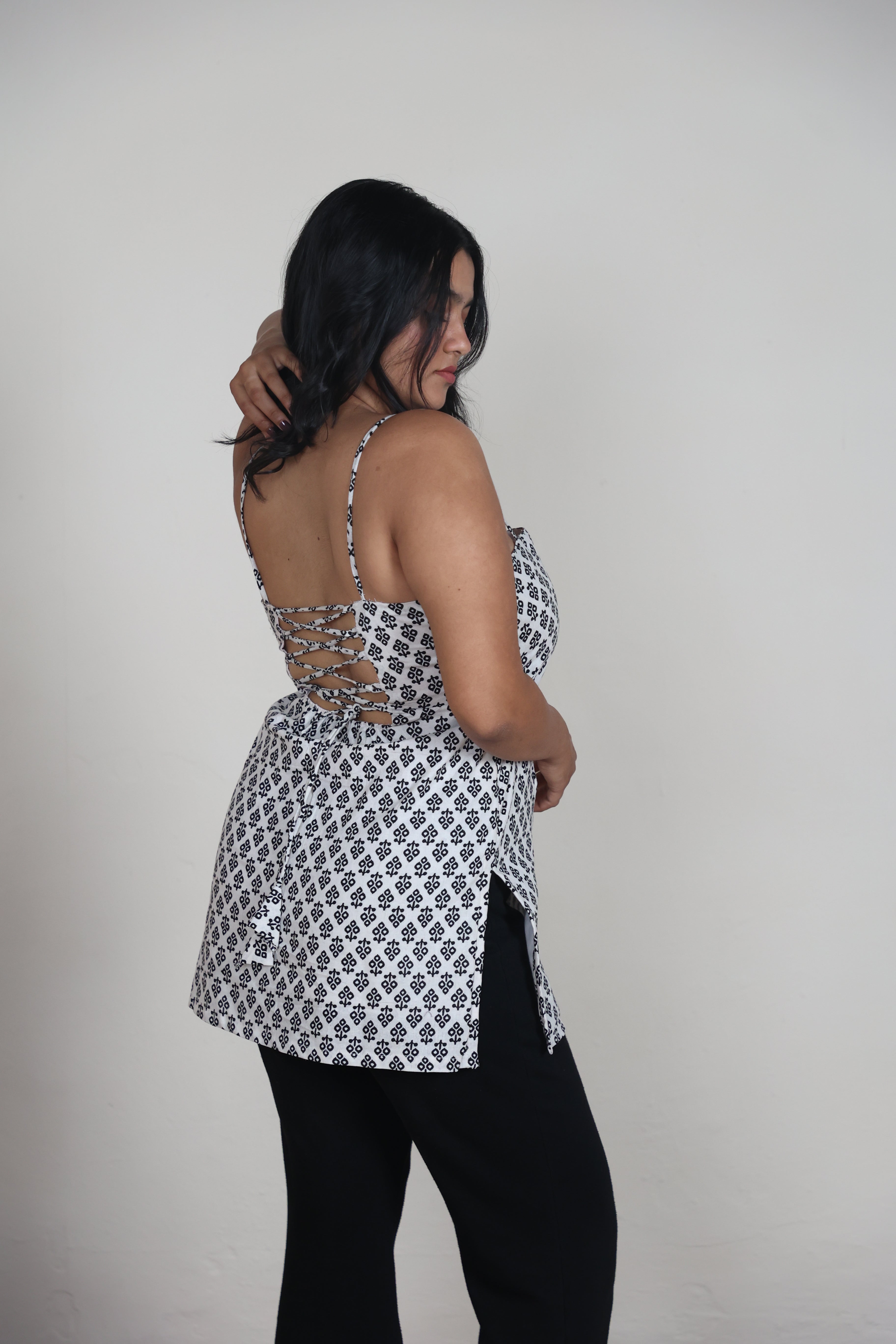 Shanaya Noodle Strap Corset Kurti