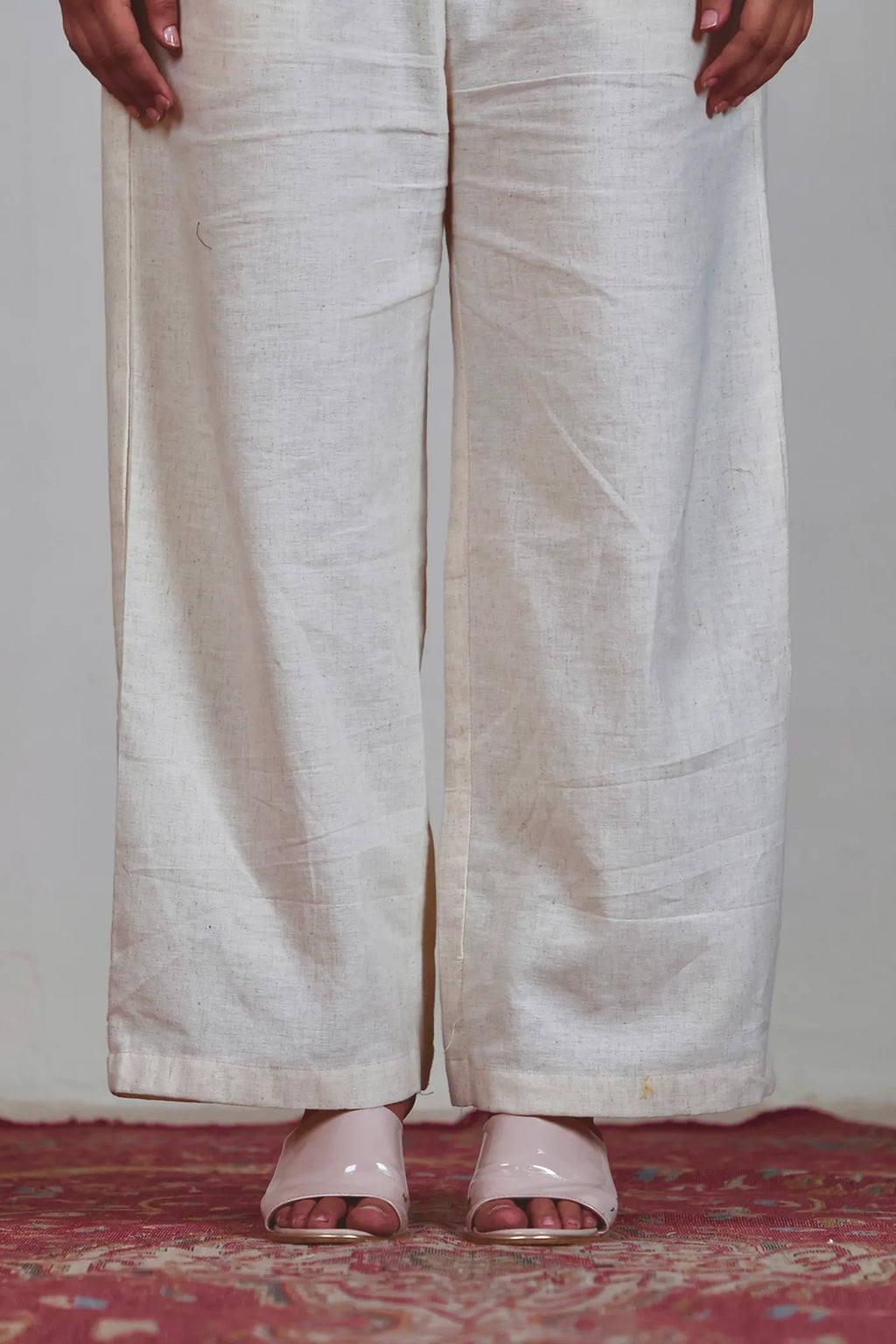 Beige Straight Bottoms