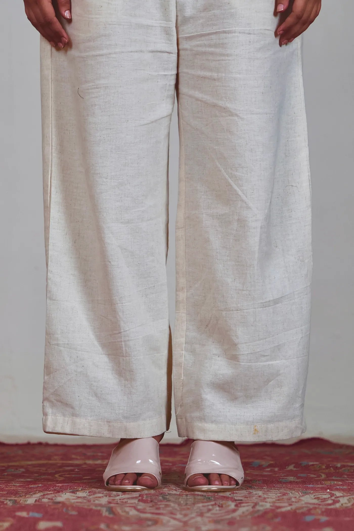 Beige Straight Bottoms