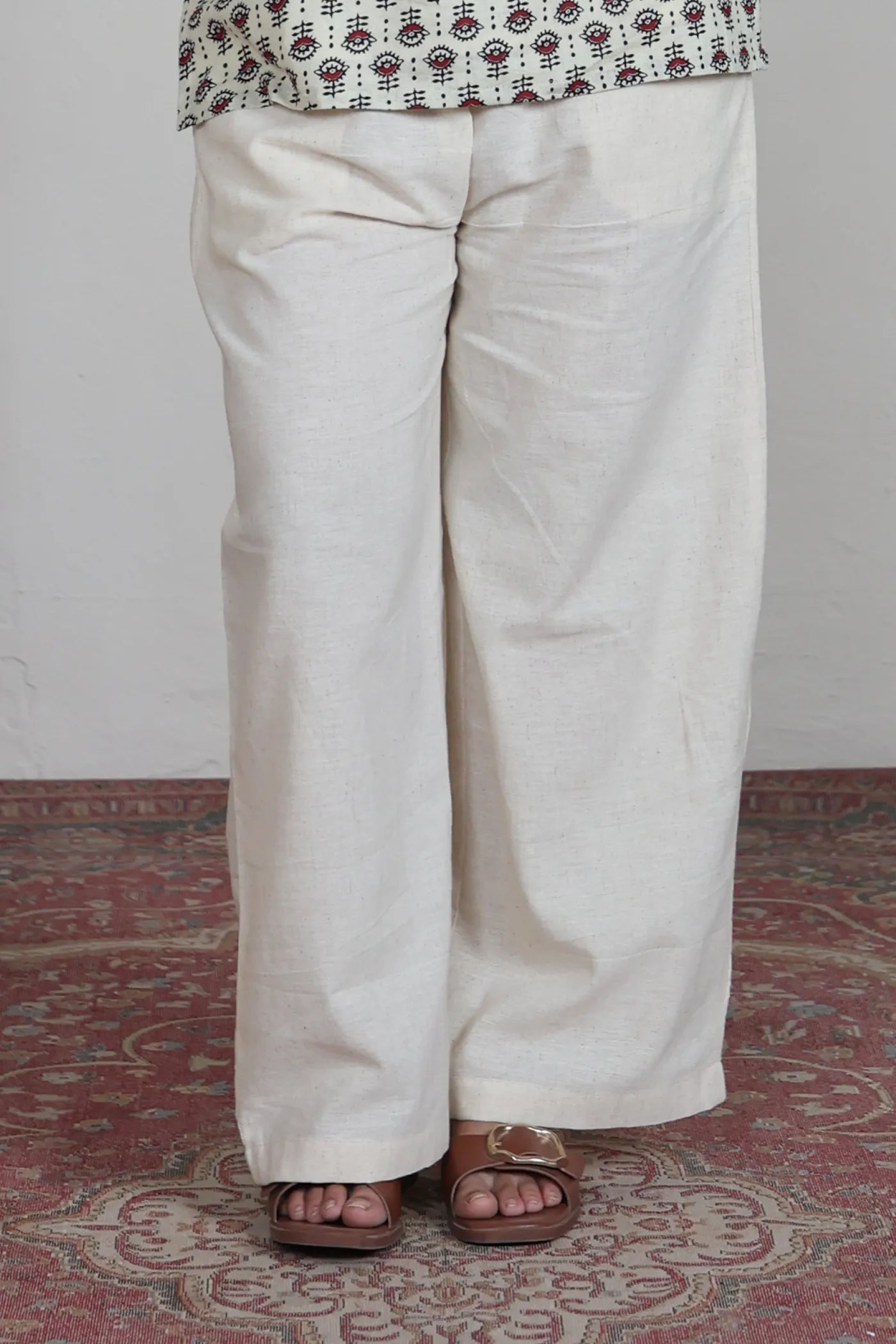 Beige Straight Bottoms