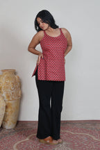 Leela Backless Tie-Up Short Kurti